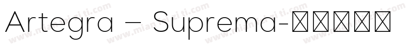 Artegra – Suprema字体转换